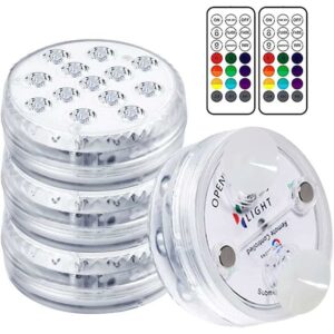 Luces LED sumergibles para piscinas, 30-50 horas de tiempo de iluminación Ip68 a prueba de agua 16 Rgb Luces decorativas que cambian de color para