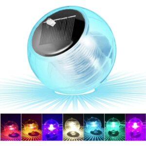 Echoo - Luz de piscina solar flotante Iluminación LED Cambio de color automático Lámpara solar de bola impermeable para estanque de jardín, piscina,