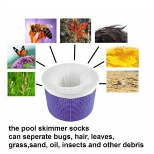 Paquete de 30 calcetines Skimmer para piscina, filtro para piscina, filtro para Skimmer, red, cesta de malla ultrafina para cesta de piscina THSINDE