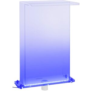 Fuente de piscina con LED RGB acrílico 51 cm Transparente - Vidaxl