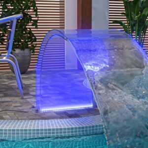 Youthup - Fuente de piscina con LED RGB acrílico 50 cm - Transparente