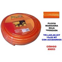 Mibricotienda Pluvia manguera roja trenzada tri.lar.ak.kit 15x20 mt+accesorios