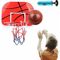 Zolginah - Mini aro de baloncesto para interiores con bola y bomba de baloncesto, aro de baloncesto montado en la pared, para la oficina del
