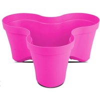 Hogar Y Mas - macetero apilable rosa 38,5X17