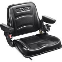 Asiento de Carretilla Elevadora Universal Asiento de Tractor Plegable Respaldo de Ángulo Ajustable Micro Interruptor Cinturón de Seguridad