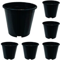 x6 Maceta Redonda Negra de Cultivo. � 19 Cm. 3 L. 6 Unidades
