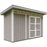 Caseta para jardín paneles a base de madera lp SmartSide 4,3 m2 con suelo y baldosas bituminosas- Cobertizo exterior L161xA294xA239 cm- Casetas para