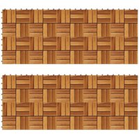 Prolenta Premium - Maison du'Monde - Baldosas de porche acacia 20 piezas 30x30 cm