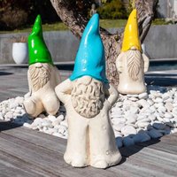 Wanda Collection - Escultura de jardín decorativo tomte 50 cm turquesa - Azul turquesa