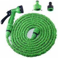 Rhafayre - Manguera de jardín extensible con boquilla de rociado de 7 funciones, manguera de riego telescópica Manguera plegable para un fácil