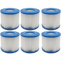 Paquete De 6 Filtros De Bañera De Hidromasaje Para Piscina - Tipo d - Cartucho De Filtro De Repuesto Para Olas De Verano - Minkurow