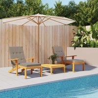 Maison du'Monde - Cojines para tumbona 2 uds tela Oxford gris