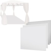 Frankystar - Juego de 4 cortinas laterales de pvc para cenador de jardín de 3x2 mt. Juego de 4 cortinas laterales para cenador de jardín en color