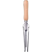 Zolginah - Cuchillo recortador de acero inoxidable con mango de madera Herramientas de jardinería de malezas
