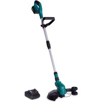 Vonroc - Desbrozadora 20V - VPower 20V - Incluye batería de 4.0Ah y cargador - 250mm - Carrete de hilo doble (2x4m) - Mango telescópico
