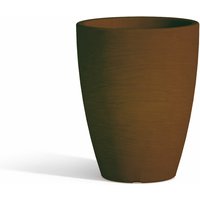 Tekcnoplast - Maceta con plato de resina mod. Aloe Redonda ø 30 cm h 38 marrón