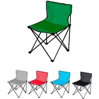 Silla plegable de Camping Ligera Silla de exterior ideal para Acampada, Picnic o Pesca Sin reposabrazos