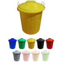 Jardin202 - Cubo Basura de plástico con Tapadera Cubo almacenaje y reciclar