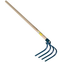 Outils Perrin - Anzuelos pala o hormigon 4 dientes 21 cm con mango 1,35 m