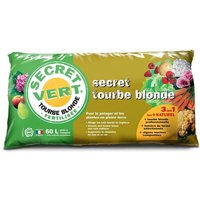 Turba rubia para huerto y plantas de exterior 60 litros