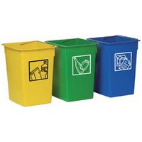 Fervik - cubeta reciclar 26L con asa azul - 434-AZUL