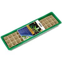 Stocker - Mini bandeja de invernadero con macetas de turba 55,5 x 14,5 x h12 cm