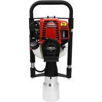 Monster Shop - Clavador de Postes de Gasolina Motor 37.7cc 4 Tiempos 5000RPM 1kW Grapadora Ahoyadora para Vallas Estacas Varillas Madera con Estuche