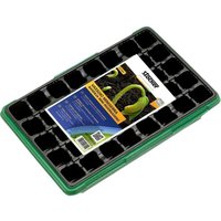 Stocker - Mini invernadero bandeja con tarros de plástico 37 x 24 x h11 cm