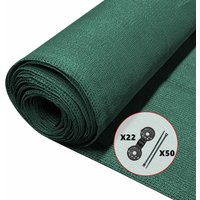 VOUNOT Malla Sombreo y Ocultación 1×10m, Valla Privacidad HDPE, Verde