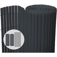 VOUNOT Cañizo PVC Doble Cara 90x300cm con Puente Reforzado, Estera PVC Valla Privacidad, Color Gris