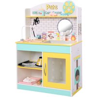 Teamson Kids Little Helper Soporte de madera para mascotas Juego de juguetes de clínica veterinaria para gatos y perros con 19 accesorios de juego de