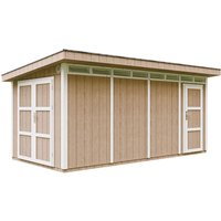 Caseta Jardin Exterior paneles a base de Madera lp SmartSide 8.52 + 2.95 m² con Suelo y Baldosas Bituminosas - Cobertizo Jardin Exterior