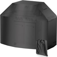 Toboli Funda para barbacoa 132x66x109 cm negra cubierta resistente a la intemperie BBQ parrilla