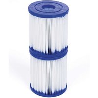 Sweeek - Juego de 2 cartuchos filtrantes tipo 1 para bomba de piscina - 7,8x7,8cm compatible con las piscinas Bestway Leman, Opalite, Connemara,