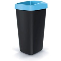 Keden - Cubo de reciclaje 25L plástico con práctica tapa abierta - Azul