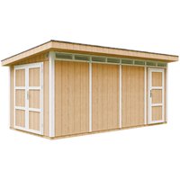 Caseta Jardin Exterior paneles a base de Madera lp SmartSide 8.52 + 2.95 m² con Suelo y Baldosas Bituminosas - Cobertizo Jardin Exterior