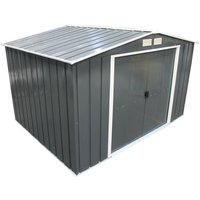 Duramax - caseta cobertizo jardín - eco gandia 10X8 - Metal - gris antracita