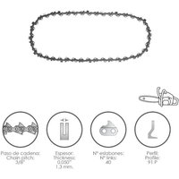 Papillon - cadena motosierra 3/8 / 0.050 1,3 mm. / 40 eslabones / 91 p