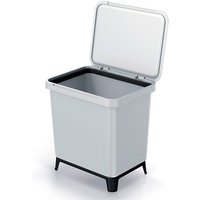 Keden - Papelera de reciclaje Cubo forma cuadrada de 30L - Blanco