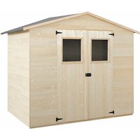 Wasabi - Caseta de Madera para Jardín Aneto 6,2 m2 - Suelo Incluido - Fabricada en España - 238x263x203 cm