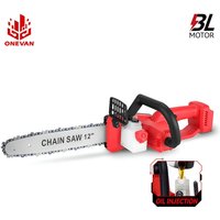 Onevan - Motosierra de batería de 12 pulgadas, motosierra de batería de jardín inalámbrica para carpintería para batería Makita de 18 v - Sin batería