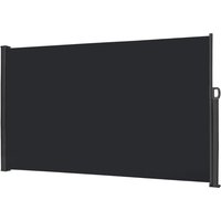 Aufun - Toldo lateral extensible de aluminio 180 x 300 cm, protección solar opaca con soporte de pared, toldo de privacidad para balcón, terraza,
