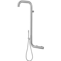 Ducha Exterior De Pared Cm 120x6 Sined Arborea Inox - Inox