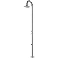 Ducha De Piscina De Calidad Cm 243,9x25x54,5 Sined Palau Inox - Acero inoxidable cepillado