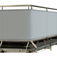 Sol Royal Protección Visual SolVision PB2 500x90cm PES Pantalla Opaca balcón privacidad con Ojales CuerdasGris