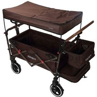 FUXTEC Bollerwagen CT850 PREMIUM, carro plegable, Fux Family Collection - El Smart Rider- marrón