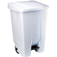 Denox - Contenedor de Residuos con Pedal Selectivo 80 Litros. Color Blanco.