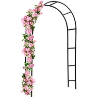 Gardebruk - Arco de Rosas y Columnas para Plantas Trepadoras Decoración Jardín Soporte Enrejado Estructura de Metal con Puerta m 2 - 240 cm