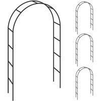 Gardebruk - Arco de Rosas y Columnas para Plantas Trepadoras Decoración Jardín Soporte Enrejado Estructura de Metal con Puerta 4x rose arch (en)
