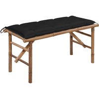 Prolenta Premium - Furniture Limited - Banco de jardín plegable con cojín bambú 118